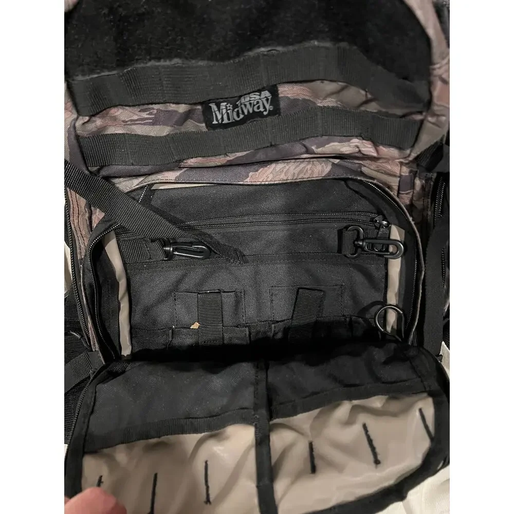 Generic Green Black Camo Tactical Backpack 36L